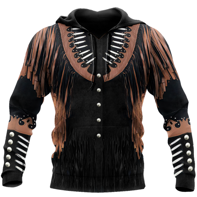 Native Cowboy Jacket No19 Cosplay 3D Over Printed Unisex Deluxe Hoodie ML