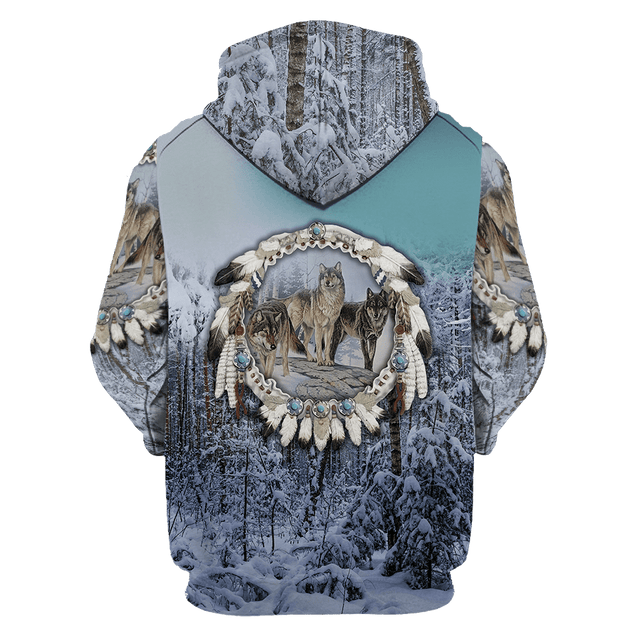 Wolf Native American 3D All Over Printed Unisex Shirt