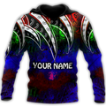 Amazing Polynesian Tattoo And Color Personalized Unisex Deluxe Hoodie ML