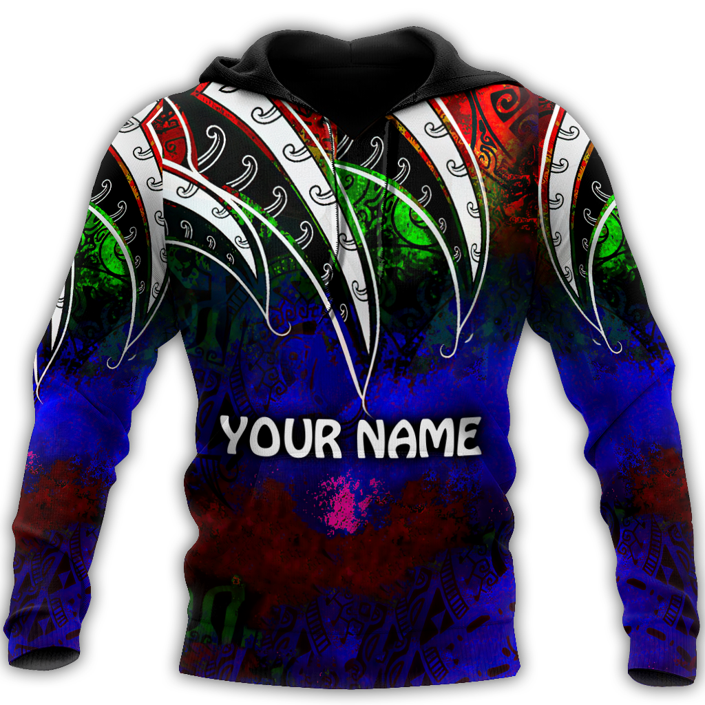 Amazing Polynesian Tattoo And Color Personalized Unisex Deluxe Hoodie ML