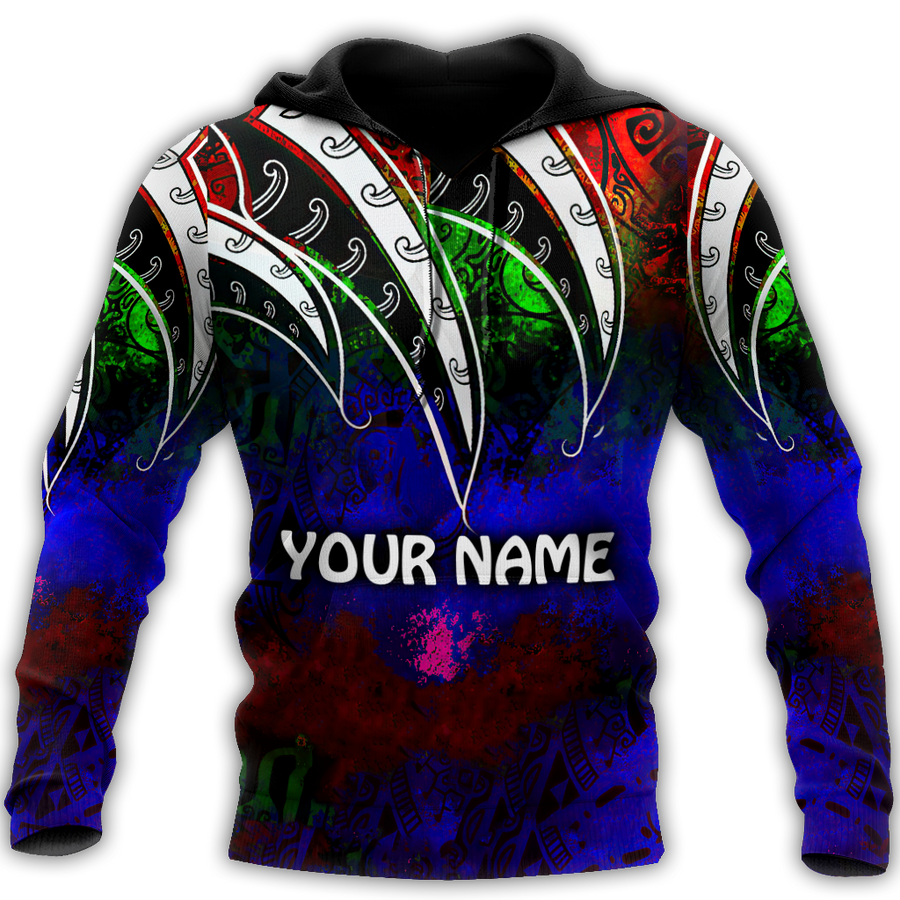 Amazing Polynesian Tattoo And Color Personalized Unisex Deluxe Hoodie ML