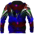 Amazing Polynesian Tattoo And Color Unisex Deluxe Hoodie ML