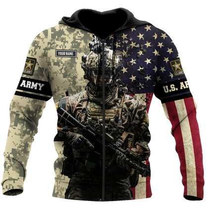 Army Customize Name 3D All Over Printed Shirts MH18112005