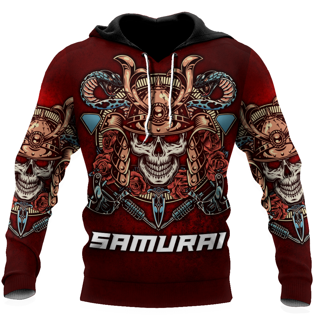 Premium Unisex All Over Printed Samurai Skull Shirts MEI