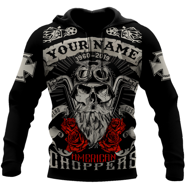 Customize Name Motorcycle Racing 3D All Over Printed Unisex Shirts American Choppers