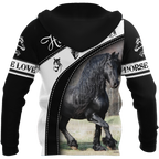 Black Horse 3D All Over Printed Shirts PD19022101