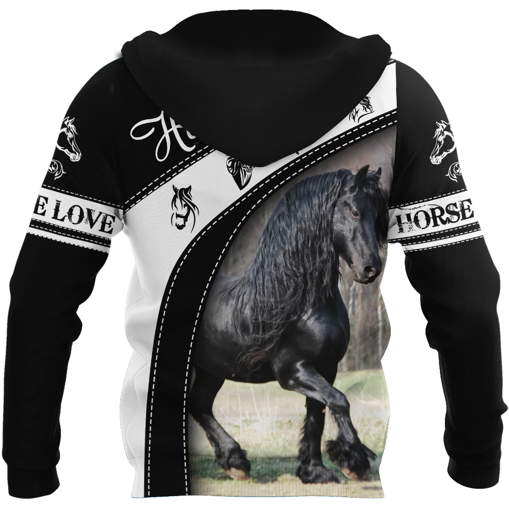 Black Horse 3D All Over Printed Shirts PD19022101