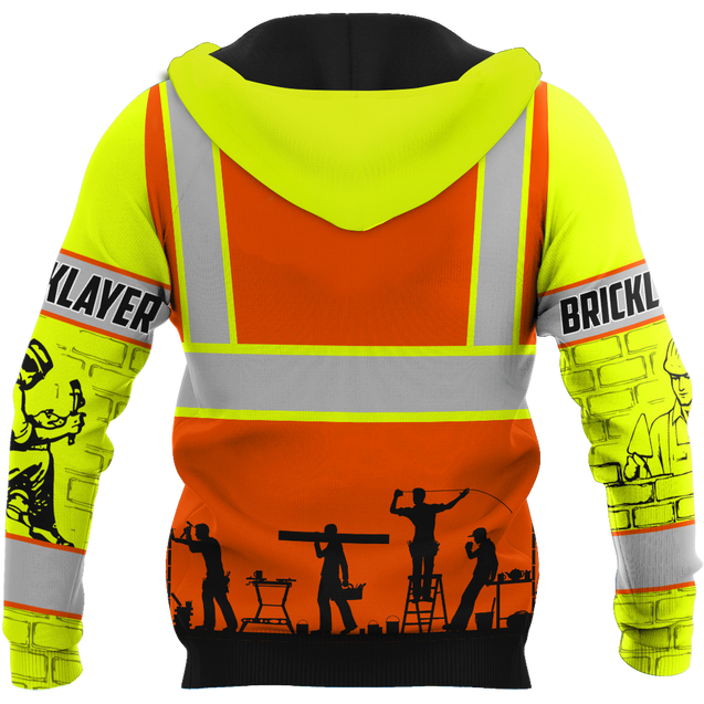 Premium Unisex Hoodie Customize Bricklayer Safety ML