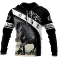 Black Horse 3D All Over Printed Shirts PD19022101