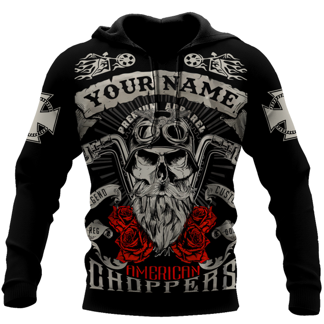 Customize Name Motorcycle Racing 3D All Over Printed Unisex Shirts American Chopper