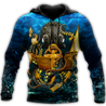 Premium Unisex Hoodie Kraken Octopus King of The Seven Seas V ML