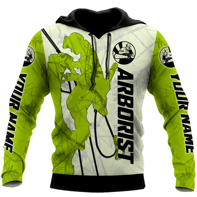 Premium Personalized 3D Printed Green Arborist Shirts