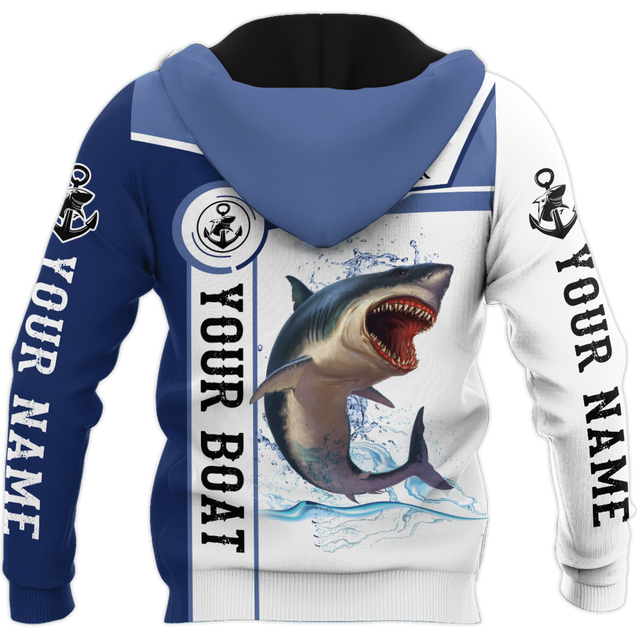 Custom name Shark fishing Catch and Release 3D Design print shirts