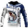 Custom name Shark fishing Catch and Release 3D Design print shirts