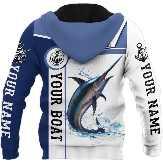 Custom name Swordfish fishing Catch and Release 3D Design print shirts