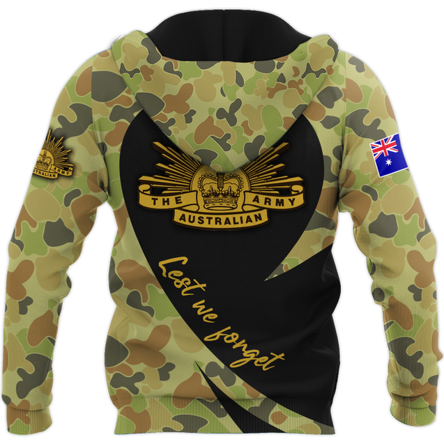 Anzac Day Lest We Forget Australian Army Camo 3D Printed Unisex Shirts TN