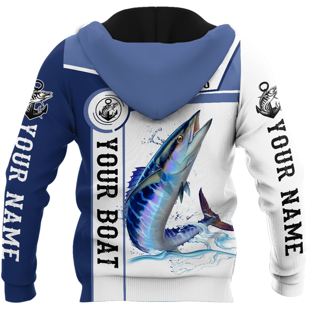 Custom name Wahoo fishing Catch and Release 3D Design print shirts