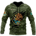 Mexico Coat Of Arm 3D All Over Printed Unisex Hoodie