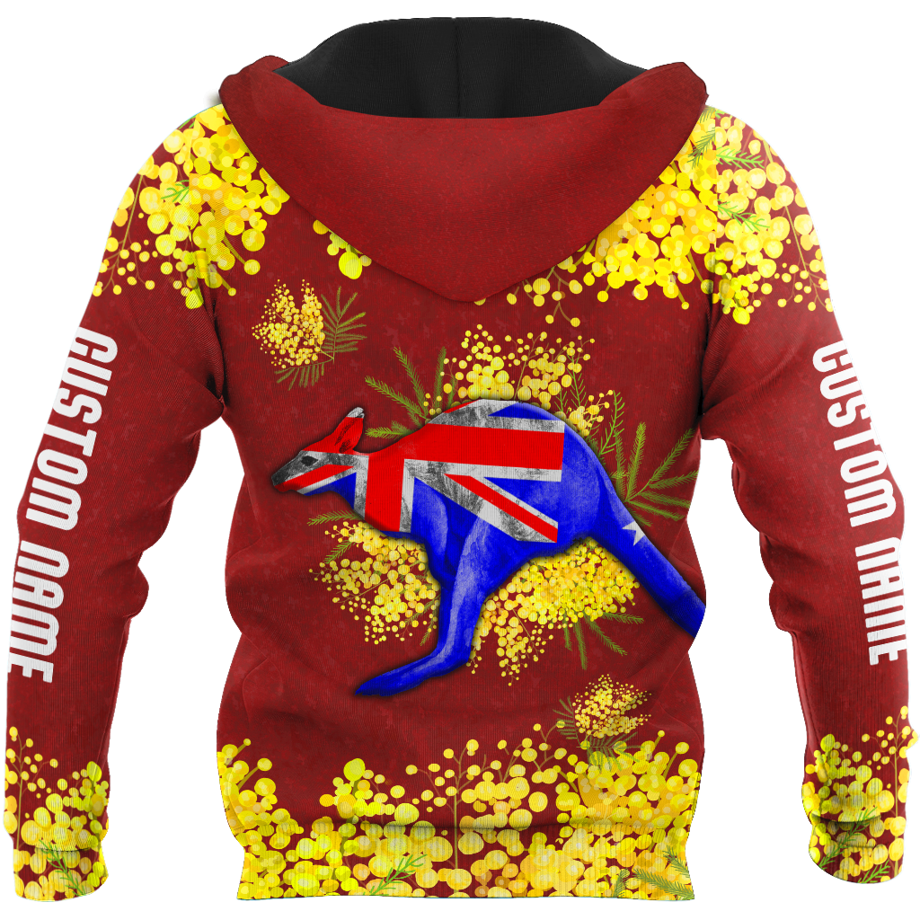 Custom name Australia Kangaroo Golden Wattle shirts