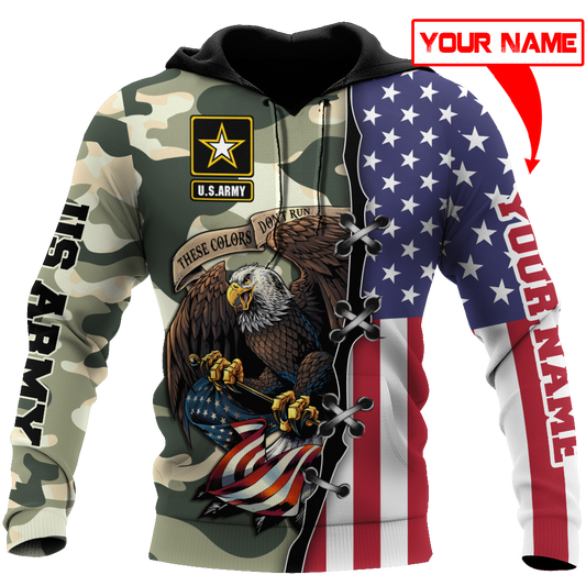 Personalized name US Veteran 3D All Over Printed Unisex Hoodie DQB19052101