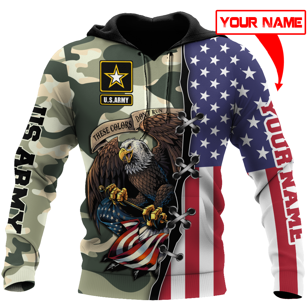 Personalized name US Veteran 3D All Over Printed Unisex Hoodie DQB19052101