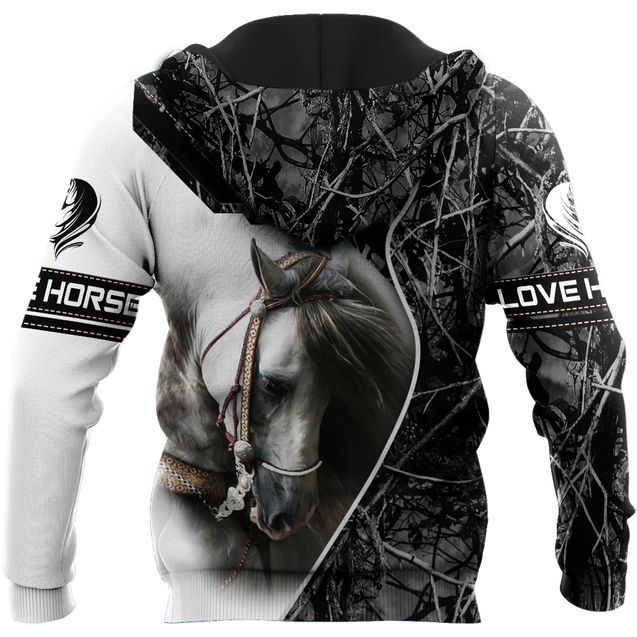 Beautiful White Horse 3D All Over Printed Shirts For Men And Women TR1911202CL