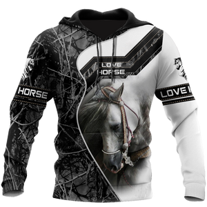 Beautiful White Horse 3D All Over Printed Shirts For Men And Women TR1911202CL