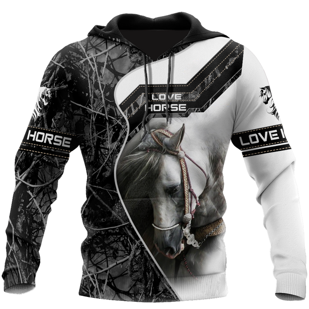 Beautiful White Horse 3D All Over Printed Shirts For Men And Women TR1911202CL