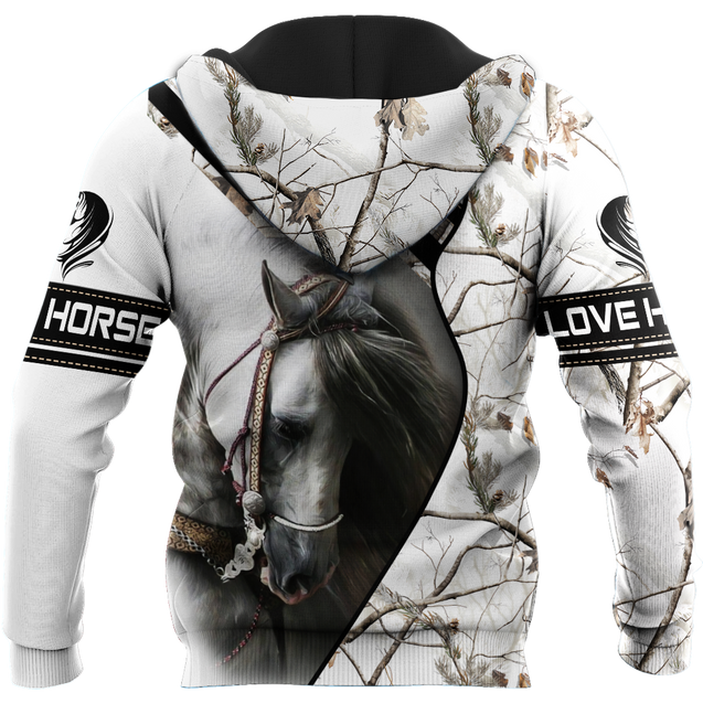 Beautiful White Horse 3D All Over Printed Shirts For Men And Women TR1911205CL