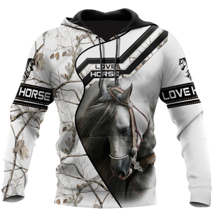 Beautiful White Horse 3D All Over Printed Shirts For Men And Women TR1911205CL