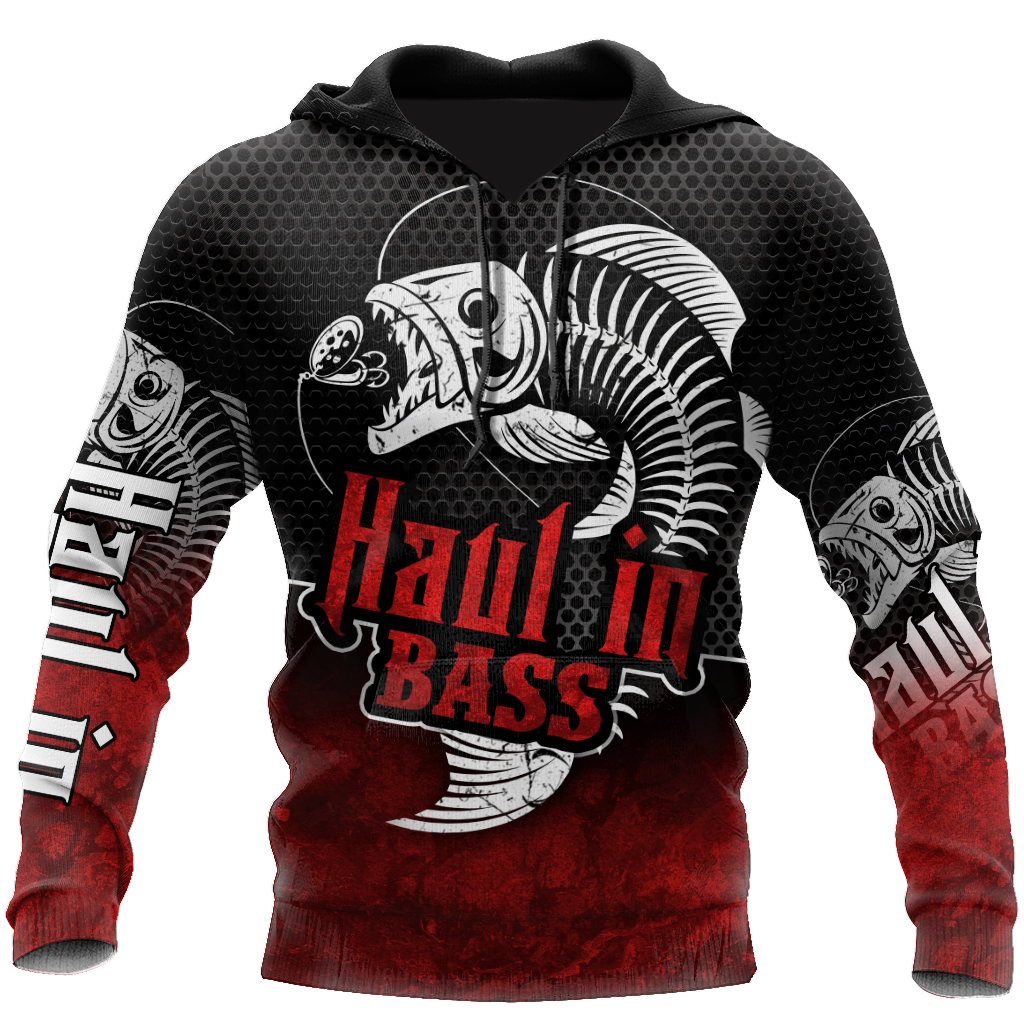 Haul in Bass Fishing Red Reaper 3d print shirts