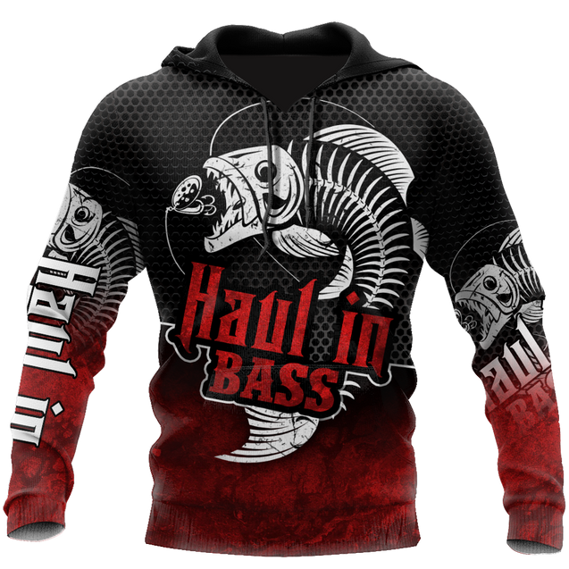 Haul in Bass Fishing Red Reaper 3d print shirts