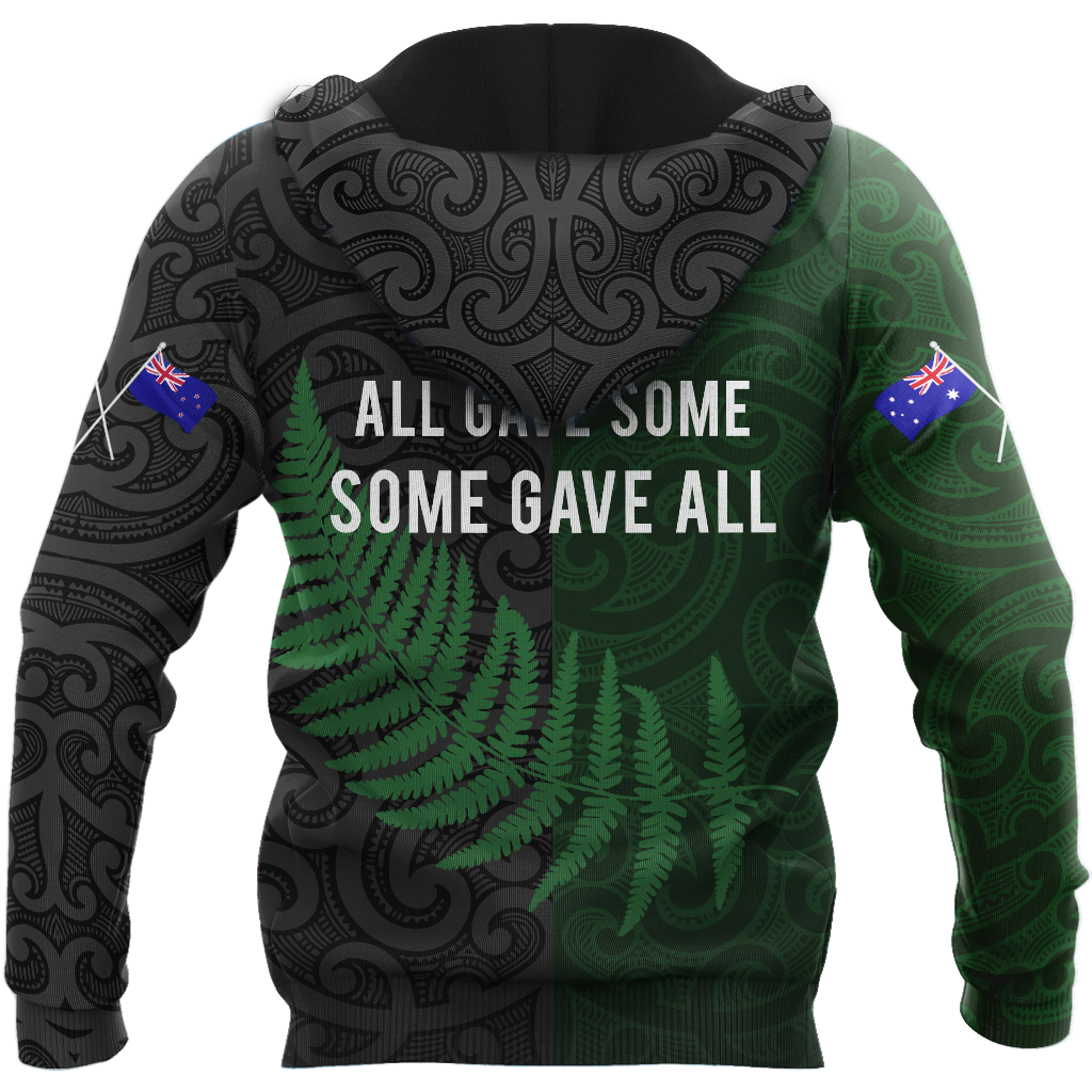 Honor and respect day fern-wattle lest we forget Kiwi and Australia Soldier