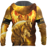 Fire Eagle And Wolf 3D Hoodie Shirt For Men And Women LAM