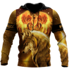 Fire Eagle And Wolf 3D Hoodie Shirt For Men And Women LAM