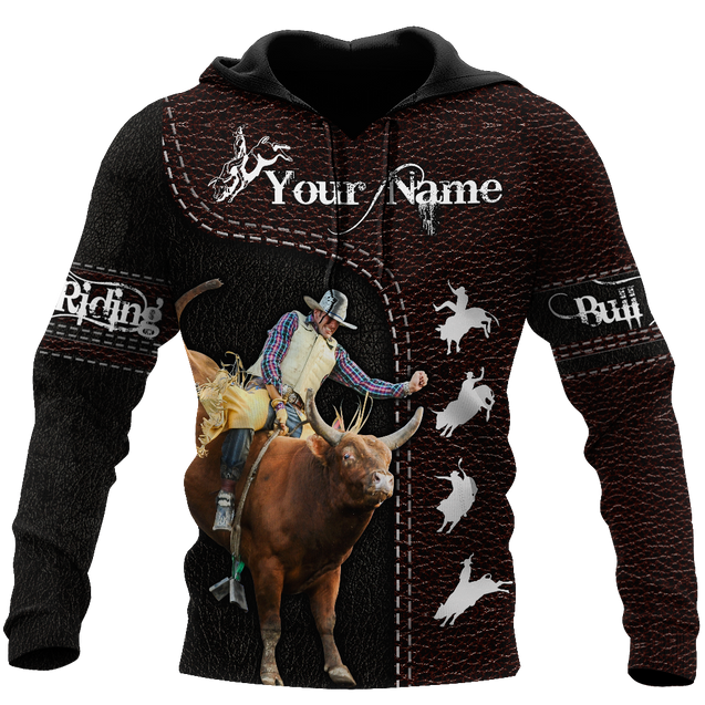 Customize Name Bull Riding 3D All Over Printed Unisex Shirts