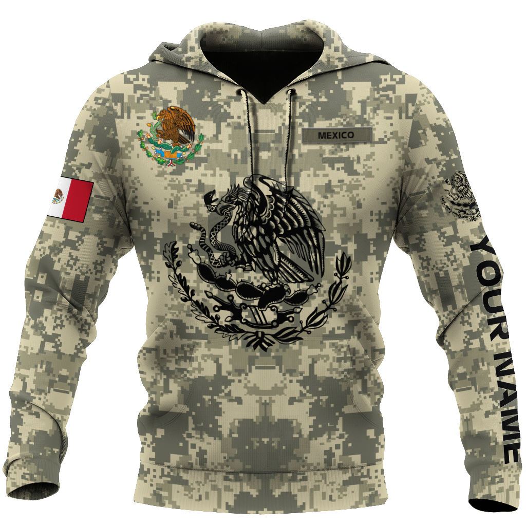 Personalized Mexican Army 3D All Over Printed Hoodies