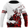 Personalized Name Bull Riding 3D All Over Printed Unisex Shirts Red Tattoo