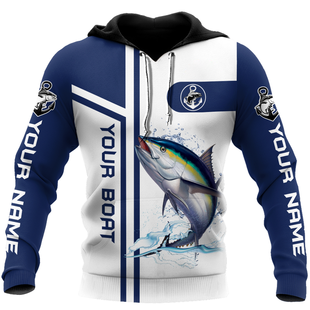 Custom name Tuna fishing team Catch and Release 3D Design print shirts