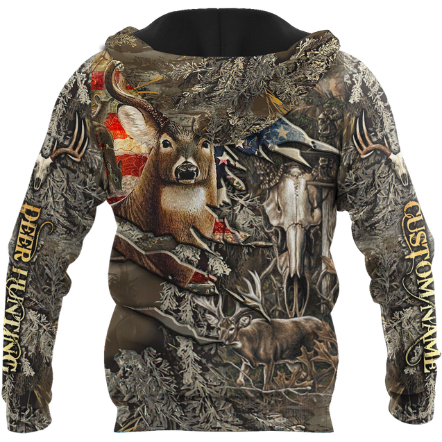 Deer Hunting Personalized Name 3D All Over Printed Shirts MH20052103