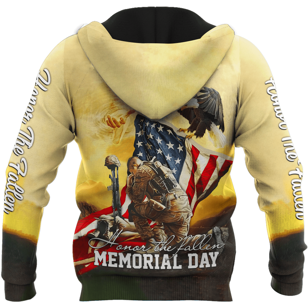 Honor the Fallen Memorial Day US Veteran 3D All Over Printed Unisex Hoodie HHT20052106