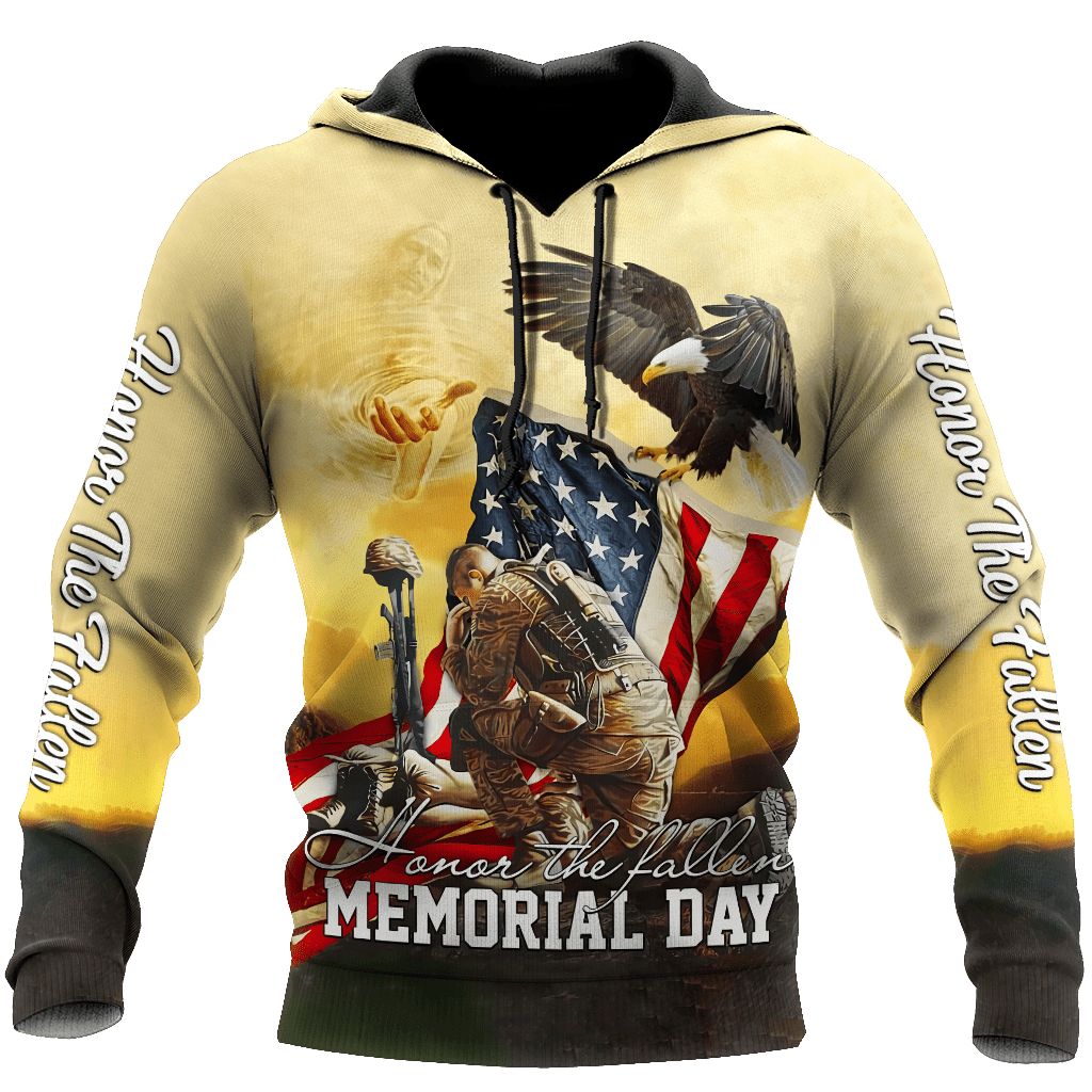 Honor the Fallen Memorial Day US Veteran 3D All Over Printed Unisex Hoodie HHT20052106