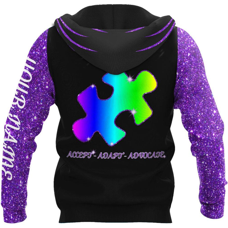 3D All Over Printed Autism Unisex Shirts Custom Name  XT