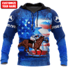 Personalized Name Horse Racing 3D All Over Printed Unisex Shirts American Rider