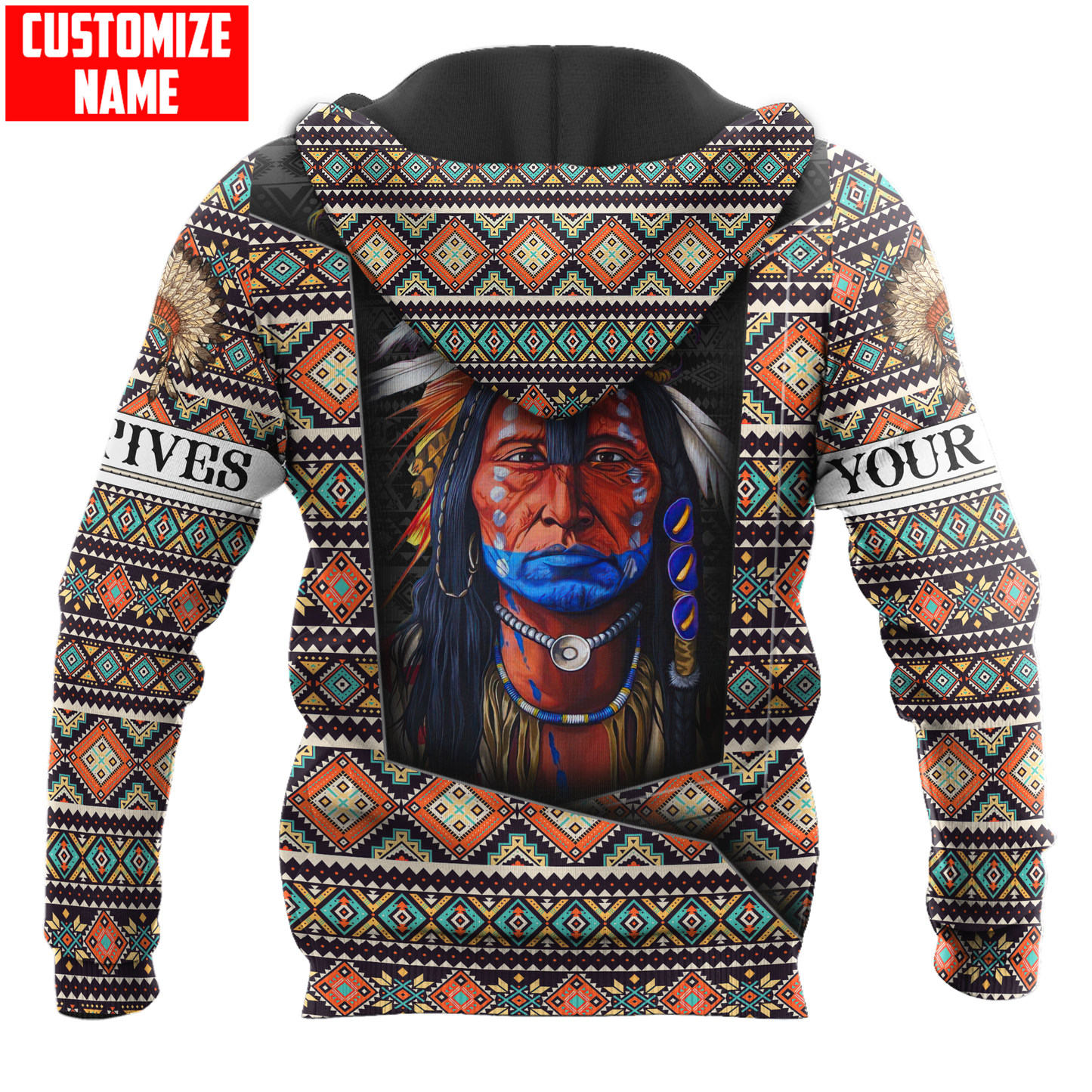 Customized Name Native American 3D All Over Printed Unisex Shirts