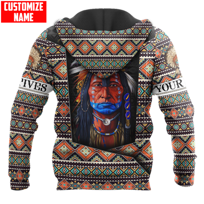 Customized Name Native American 3D All Over Printed Unisex Shirts