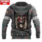 Customized Name Native American 3D All Over Printed Unisex Shirts