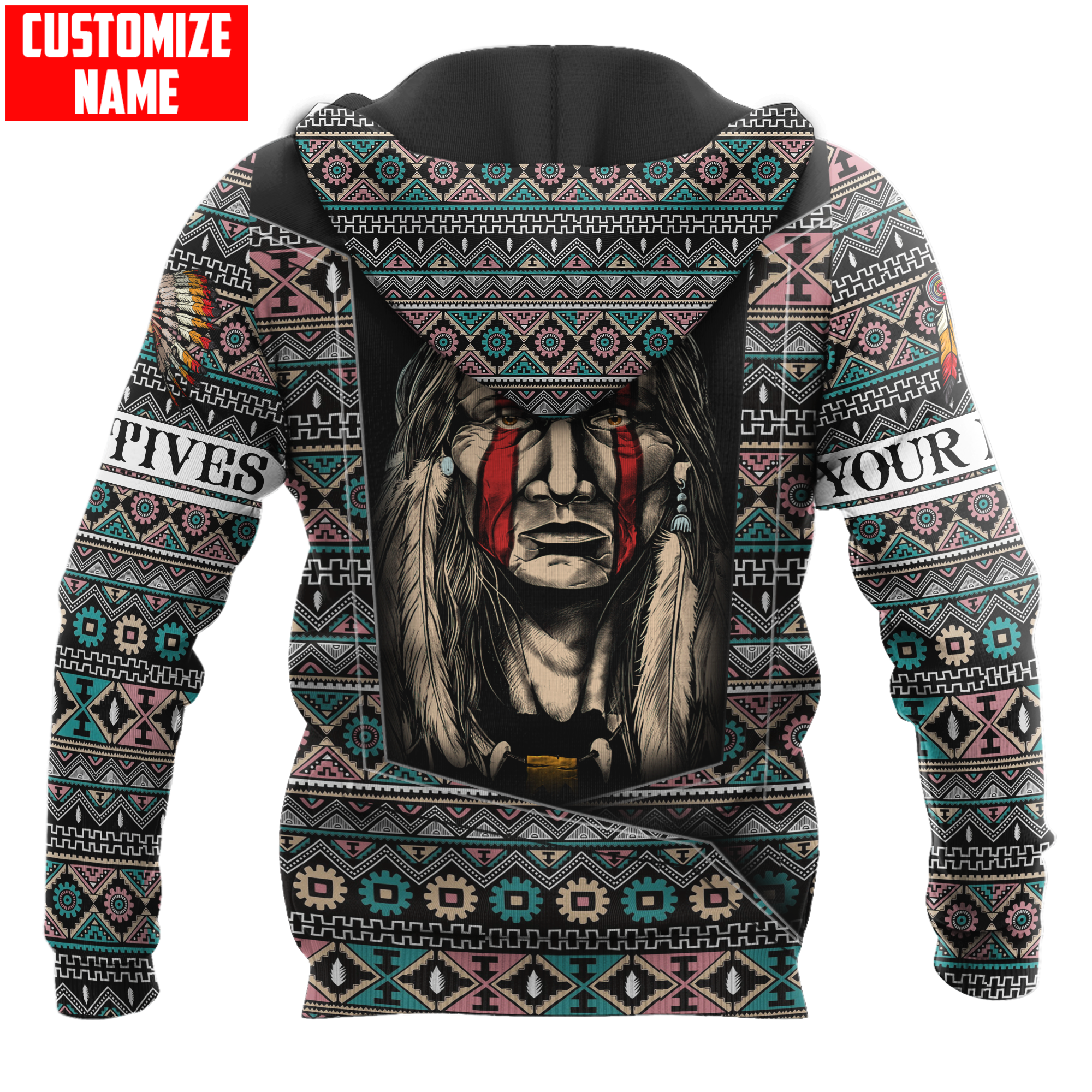 Customized Name Native American 3D All Over Printed Unisex Shirts