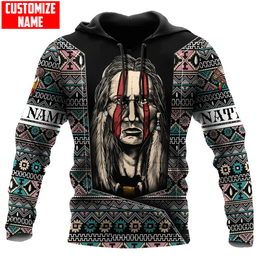 Customized Name Native American 3D All Over Printed Unisex Shirts