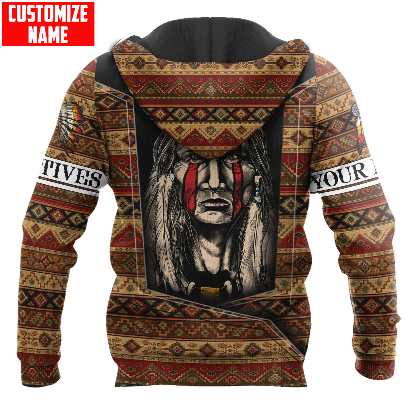 Customized Name Native American 3D All Over Printed Unisex Shirts